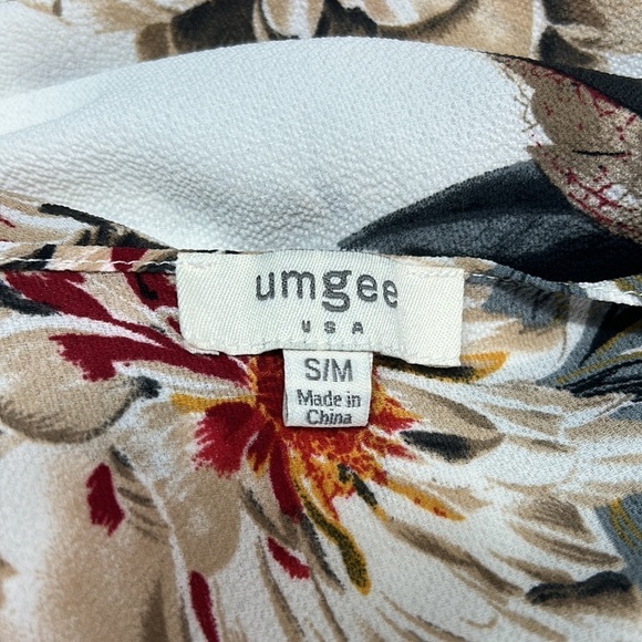 Umgee Floral Kimono Women's Small beach Cover Up Embroidered Tassel trim - Picture 6 of 7